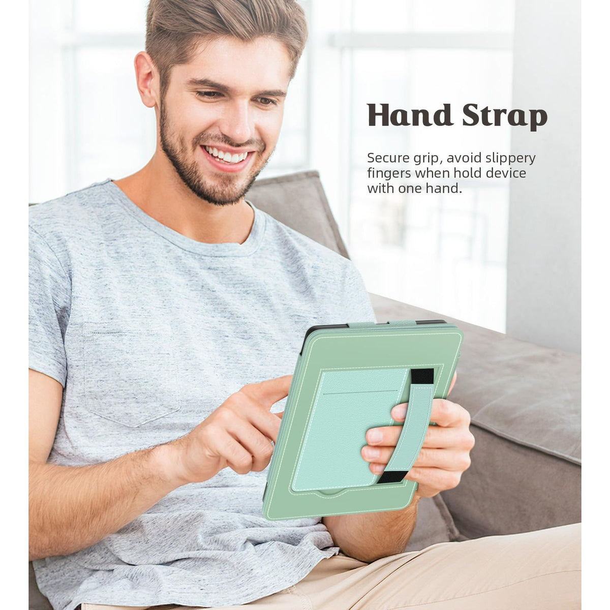 MoKo Case for 7"/6.8" Kindle Paperwhite(12th/11th Generation-2024/2021) and Kindle Paperwhite Signature Edition, Slim PU Shell Cover Case with Auto-Wake/Sleep for Kindle Paperwhite 2024, Agave Green