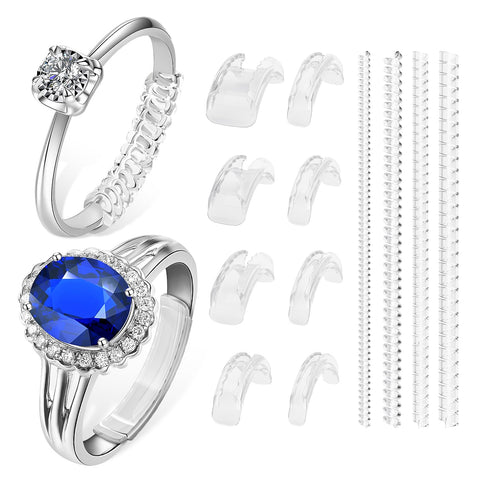Ring Sizers for Loose Rings - 12Pack, 12 Sizes, Ring Guards for Women& Men Loose Rings, Invisible Resizer Design for Spacers & Tighteners, Fits Bands Width to 1mm-8mm