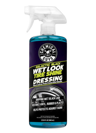 Chemical Guys Galactic Black Wet Look Tire Shine Dressing, for a Whole New Level of Shine and Depth of Black, Safe for Cars, Trucks, Motorcycles, RVs & More, 32 fl oz