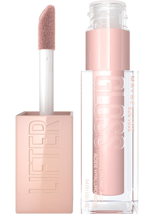 Maybelline Lifter Gloss, Hydrating Lip Gloss with Hyaluronic Acid, Ice, Pink Neutral, 0.18 Ounce