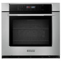 Empava 30 inch Electric Single Wall Oven with 10 Cooking Funcitons, Built-in Convection System with Screen Touch Control, Air Fry, Self-Cleaning, Stainless Steel