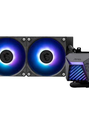 MSI MAG CORELIQUID A15 240 - AIO ARGB CPU Liquid Cooler - 240mm Radiator - LGA 1851 Ready - Dual 120mm ARGB PWM Fans, Black