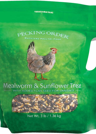 Pecking Order 9328 Mealworm & Sunflower Treat, 3 lb.
