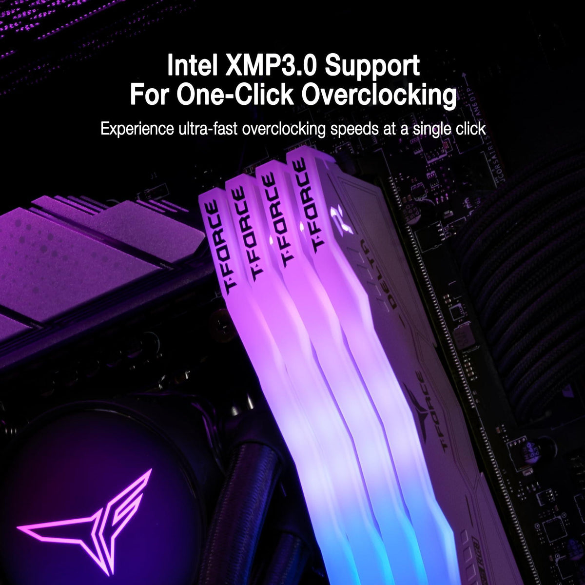 TEAMGROUP T-Force Delta RGB DDR5 Ram 32GB (2x16GB) 6000MHz PC5-48000 CL38 Intel XMP 3.0 & AMD Expo Compatible Desktop Memory Module Ram White FF4D532G6000HC38ADC01