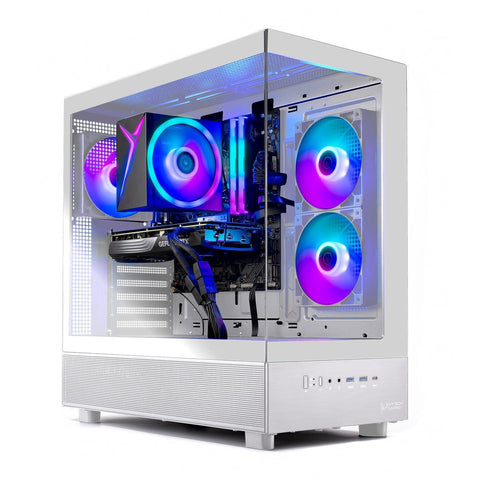 Skytech Azure 3 Gaming PC Desktop, Ryzen 7 7700 3.8 GHz (5.3GHz Turbo), AMD RX 9060 XT 16GB, 1TB Gen4 NVMe SSD, 32GB DDR5 RAM 5200 RGB, 650W Gold PSU, Wi-Fi, Win 11