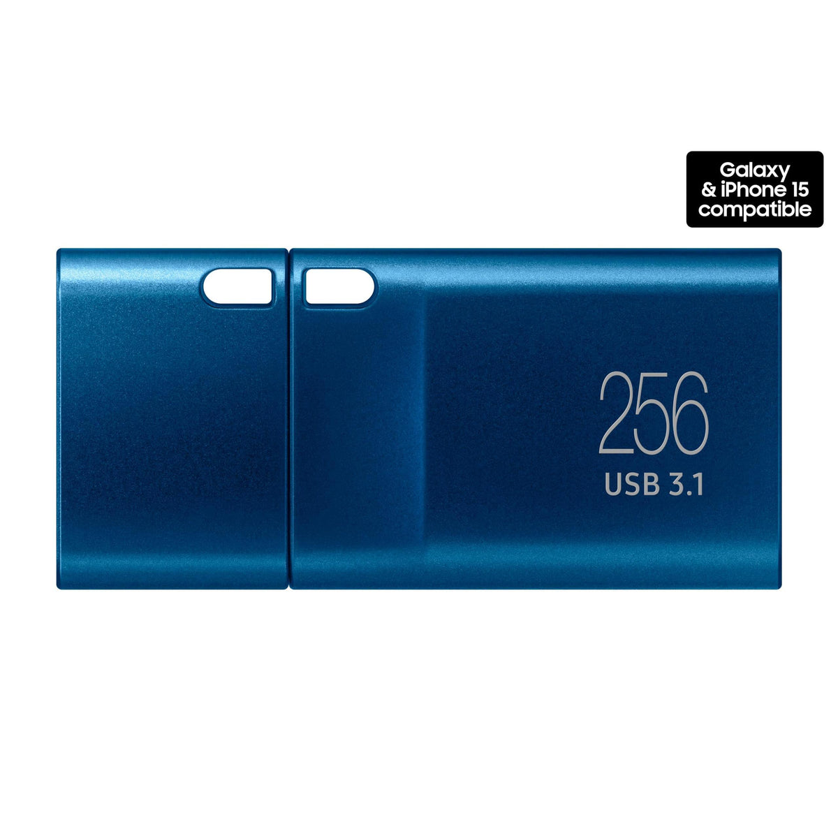 Samsung Type-C USB Flash Drive, 256GB, Transfers 4GB Files in 11 Secs w/Up to 400MB/s USB 3.2 Gen 1 Read Speeds, Compatible w/USB 3.0/2.0, Waterproof, 2022, Blue, MUF-256DA/AM