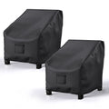 BROSYDA Patio Chair Covers for Outdoor Furniture Waterproof 2 Pack, Lawn Chair Covers 600D Heavy Duty Oxford Cloth, Large Covers for Lounge Lawn Deep Seat Black 38