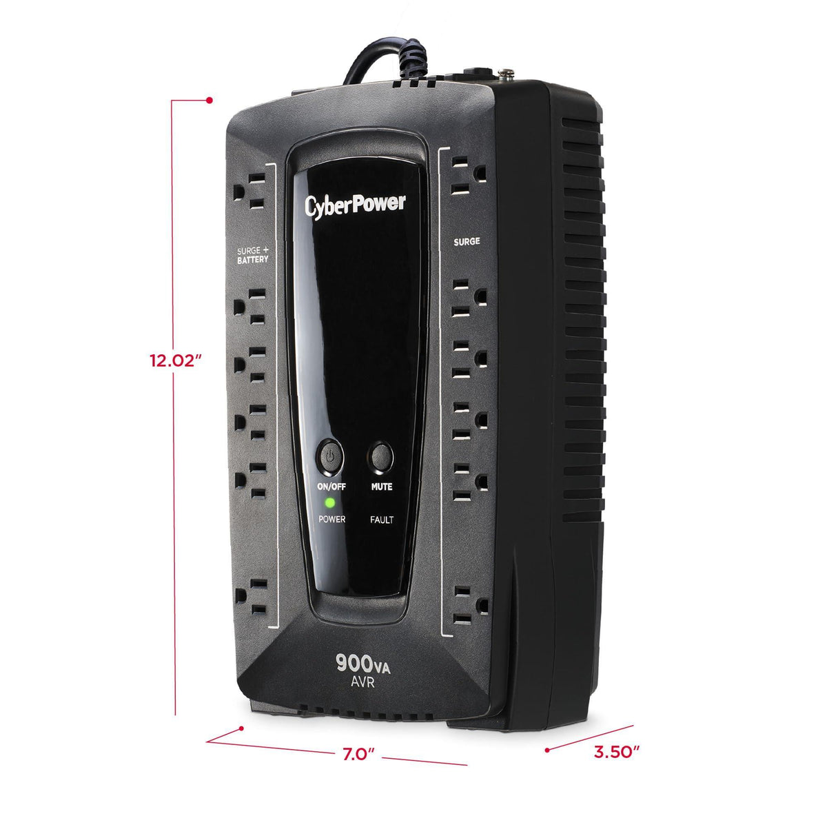 CyberPower AVRG900U AVR UPS System, 900VA/480W, 12 Outlets, Compact