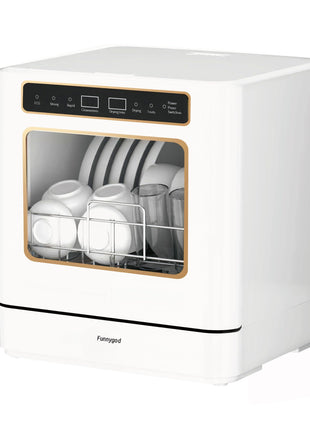 Dishwasher Countertop dishwasher Portable small automatic cleaning 4 cleaning modes and drying and disinfection mode Automatic water absorption and connection to the faucet