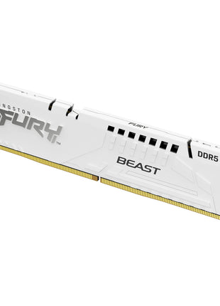 Kingston FURY Beast White 128GB (4x32GB) 5200MT/s CL40 DDR5 XMP DIMM | Overclocking | Intel XMP 3.0 | Kit of 4 | KF552C40BWK4-128