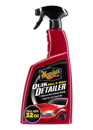 Meguiar's Quik Detailer, Mist & Wipe Car Detailing Spray, Clear Light Contaminants and Boost Shine with a Quick Detailer Spray that Keeps Paint and Wax Looking Like New, 32 oz