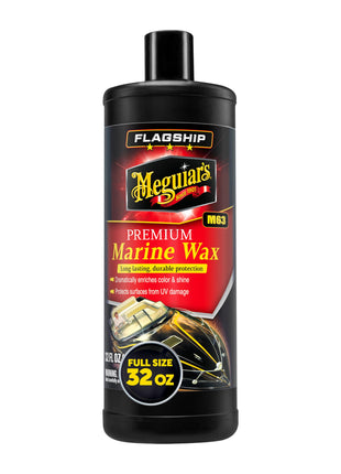 Meguiar's Flagship Premium Marine Wax, M6332, Easy-to-Use Boat Polish and Wax that Removes Swirls, Scratches, and Oxidation While Adding Long-Lasting Protection, Gifts for Car Lovers, 32 Oz