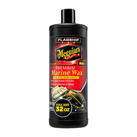 Meguiar's Flagship Premium Marine Wax, M6332, Easy-to-Use Boat Polish and Wax that Removes Swirls, Scratches, and Oxidation While Adding Long-Lasting Protection, Gifts for Car Lovers, 32 Oz