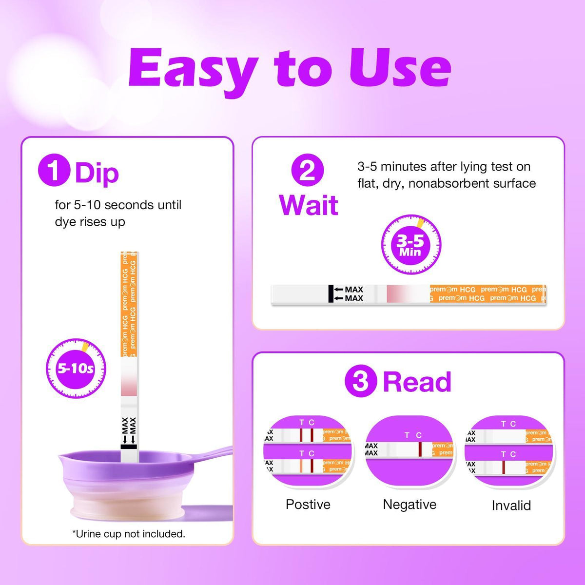Premom Pregnancy Test Strips- 30 Pack Early Detection Pregnancy Test Kit Powered by Premom Ovulation Predictor iOS and Android APP