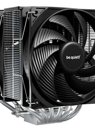 be quiet! Pure Rock Pro 3 Silver CPU Air Cooler | 6 High Performance 6mm Heat Pipes with HDT Technology | 120mm Quiet PWM Fan | AMD:AM4 AM5/Intel LGA 1700/1150/1151/1200 | Silver | BK041