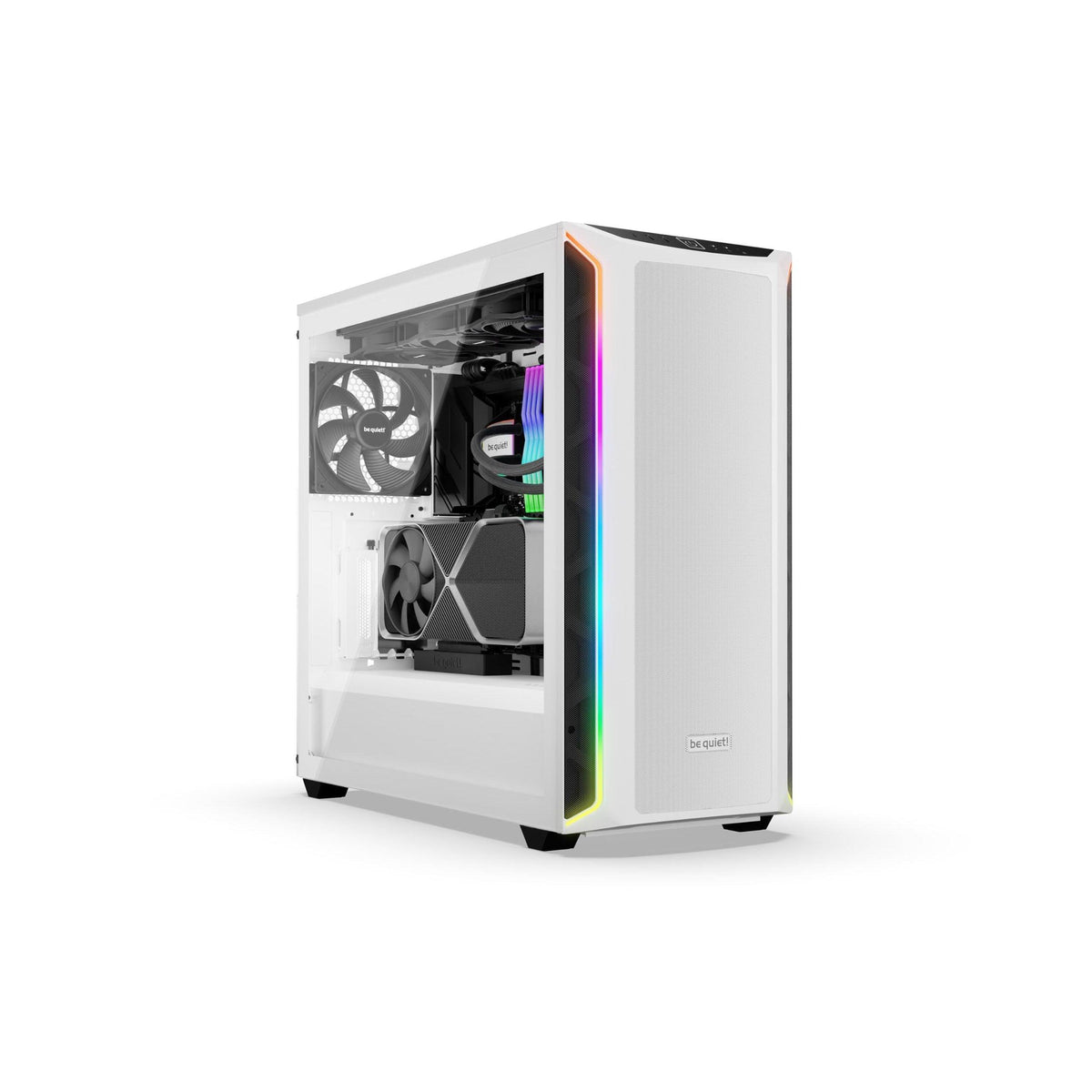 be quiet! Shadow Base 800 DX -ARGB - Mid-Tower PC Gaming Case - 420mm radiators or E-ATX motherboards Support -White - BGW62