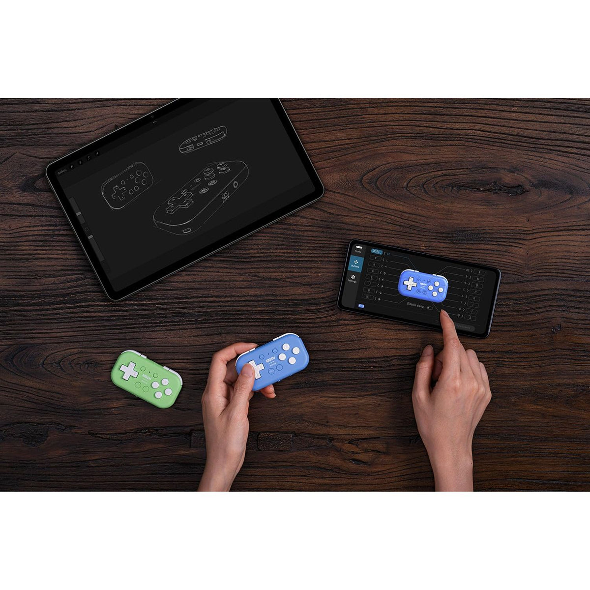 Nargos 8BitDo Micro Bluetooth Key Chain Sized Mini Controller for Nitendo Switch, Windows, Android and macOS (Micro- Blue)