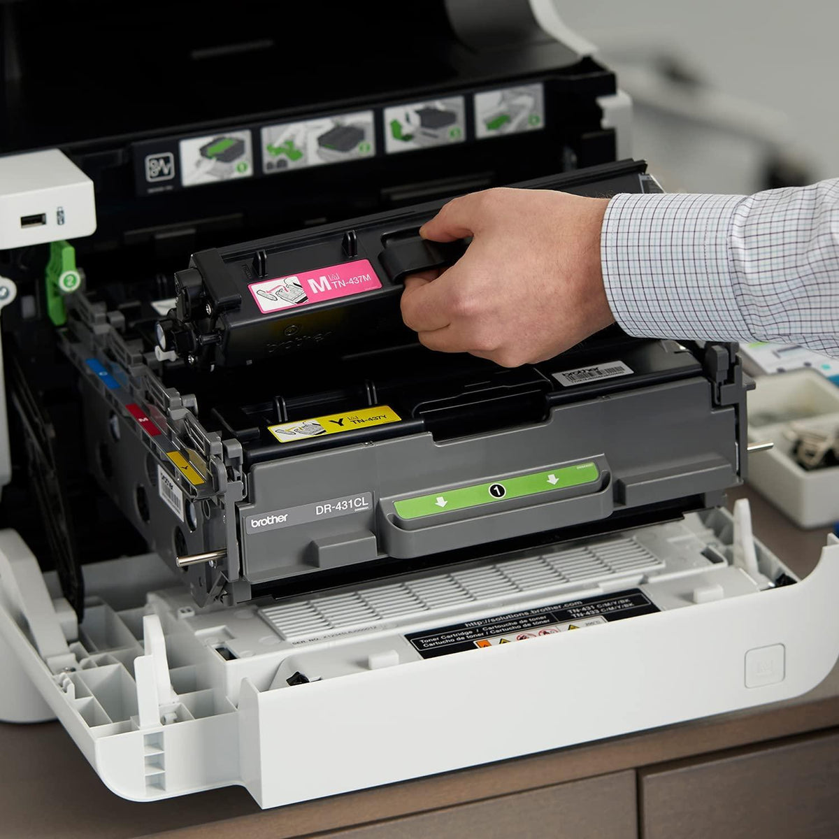 Brother Genuine TN437M Ultra High Yield Magenta Toner Cartridge, XL