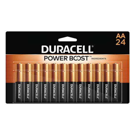 Duracell Coppertop AA Batteries, 24 Count, 12-Year Shelf Life, Long-lasting | Includes 24 AA alkaline batteries for toys, remotes and flashlights