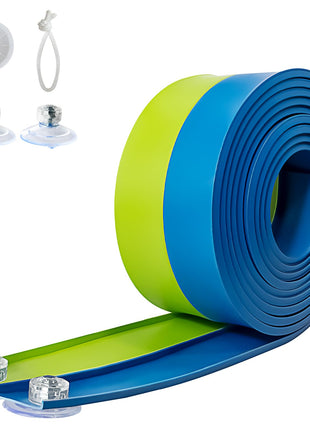 Flex Tracks 15 Ft for Kids Starter Set, Flexible Race Car Ramp Track with Suction Cups Compatible with Diecast 1/64th Cars for Ages 3 & Up (Green & Blue)