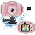 Agoigo Kids Waterproof Camera - Children Underwater HD Video Digital Camcorder, Portable Travel Toy for Toddler - Ideal Christmas Birthday Gifts for Boys Girls Age 3-12 with 32GB Card (Pink)