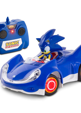 NKOK Sonic & Sega All-Stars Racing RC Car 1:28 Scale 2.4GHz, Ages 6+ | Officially licensed Sega Sonic the Hedgehog - 6.5" compact design - rubber tires - up to 150 ft range - ages 6+