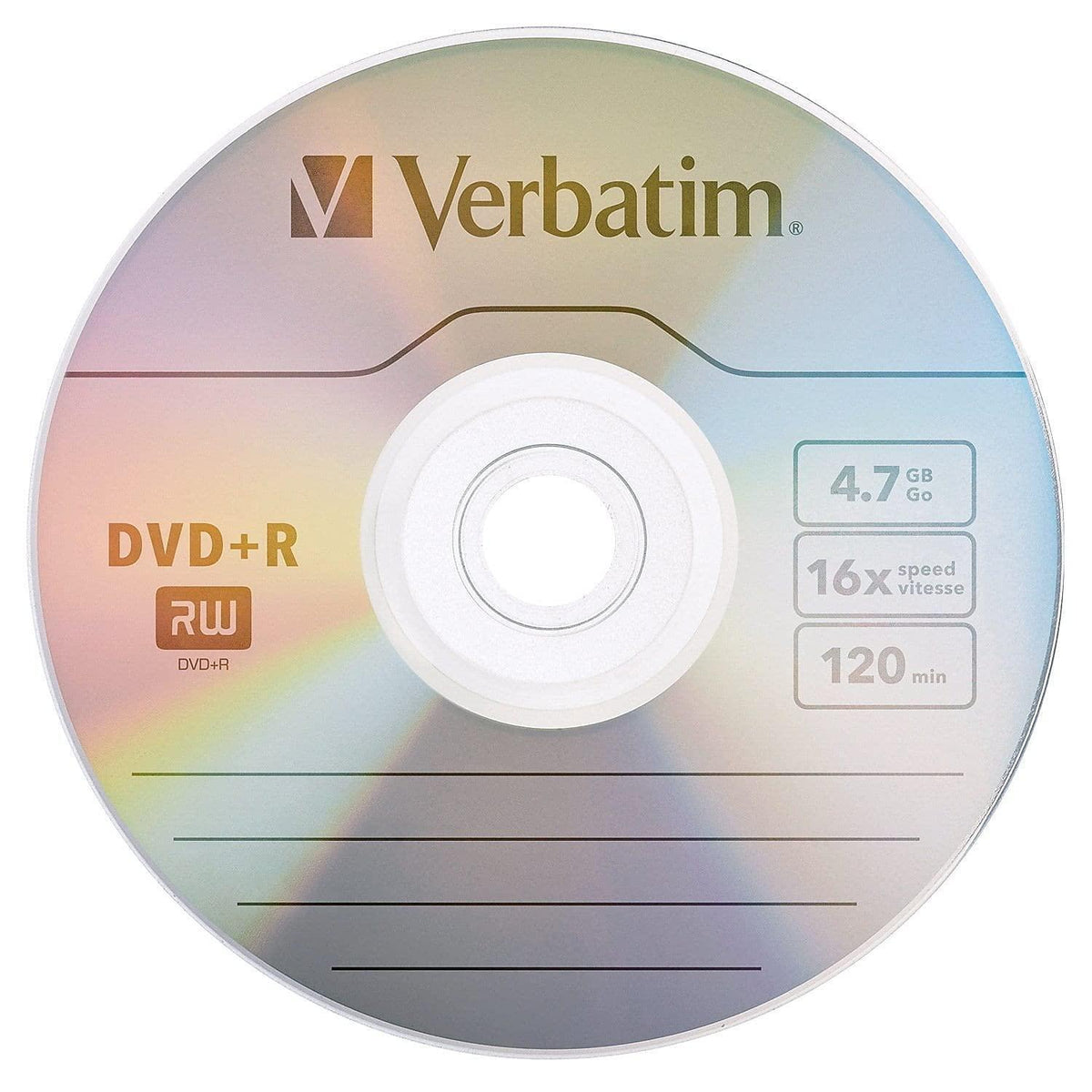 Verbatim DVD+R Blank Discs AZO Dye 4.7GB 16X Recordable Disc - 25 Discs Spindle