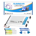 SUNNEAR SP65M 3.7V 2210mAh Battery Replacement for Sony PlayStation PS Vita PCH-1001 PCH-1101 1003 1103 Battery with Tools
