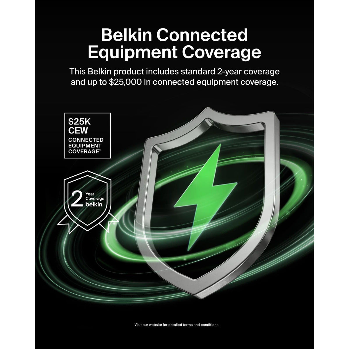 Belkin 6 Outlet AV Power Strip Surge Protector with 4Foot Power Cord, 600 Joules BV10600004