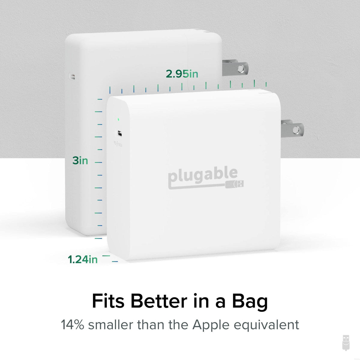 Plugable 140W USB C Charger, GaN Wall Charger for Laptop, PD 3.1 (EPR) Power Adapter, Compatible with MacBook Pro, MacBook Air iPad Pro, Surface and USB-C Devices