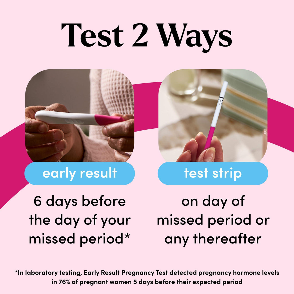 FIRST RESPONSE Comfort Check Pregnancy Test, 8 Count, Pink & White
