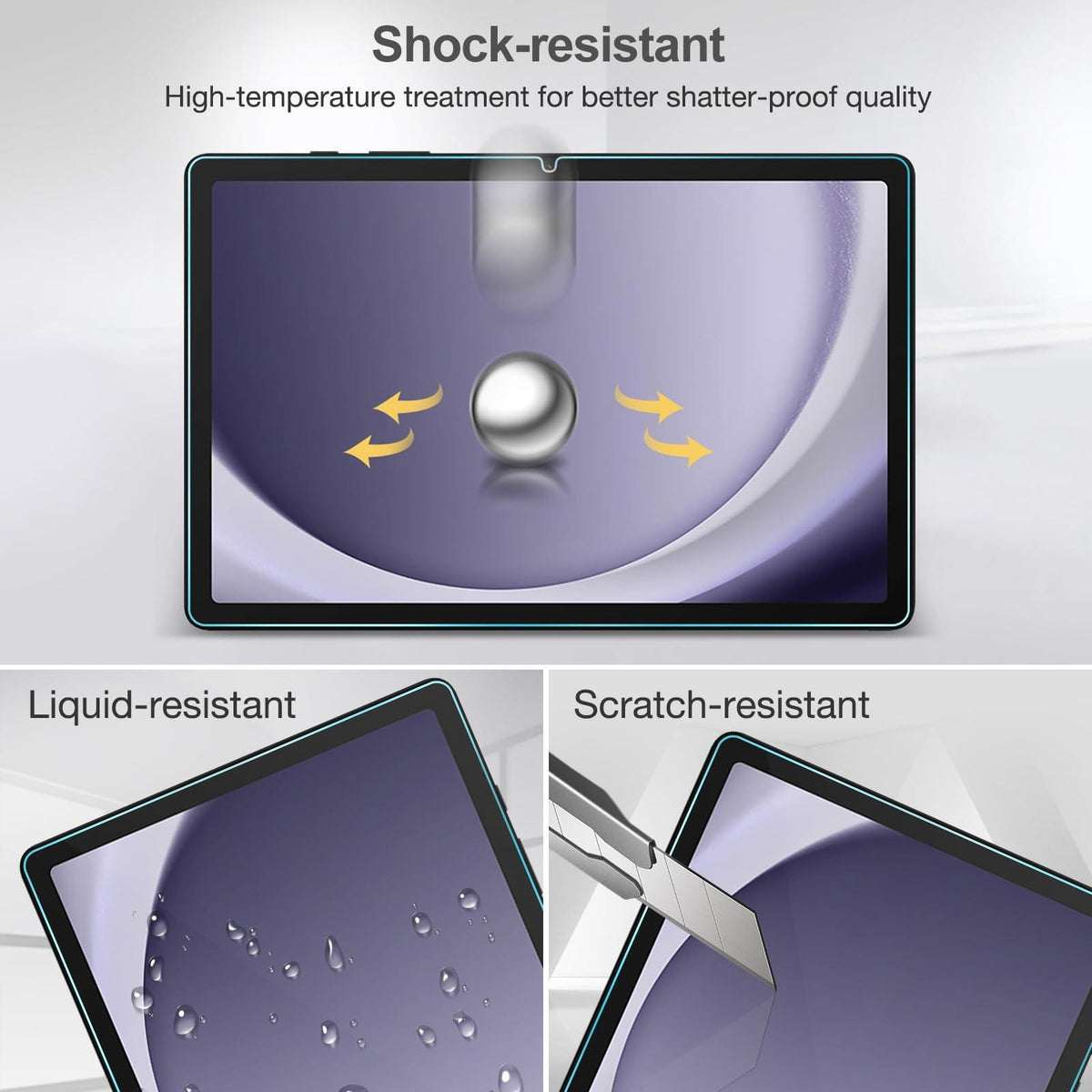ProCase 2 Pack Screen Protector for Galaxy Tab A9 Plus 11 Inch 2023, HD Tempered Glass 9H Film Guard for 11" Tab A9+ 5G Tablet (SM-X210/X216/X218)