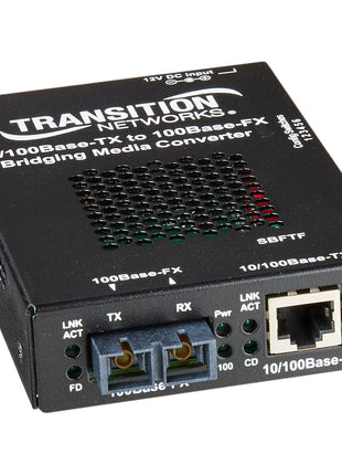Transition Networks 10/100 Bridging 10/100Base-TX to 100Base-FX Media