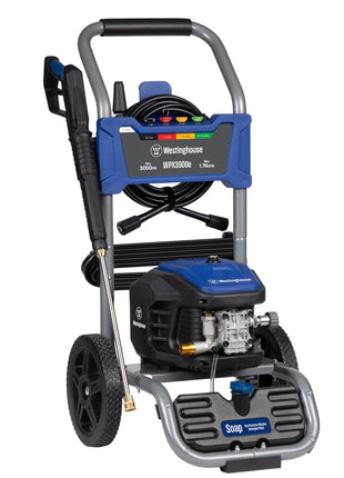 Westinghouse WPX3000e Electric Pressure Washer, 3000 Max PSI and 1.76 Max GPM, Induction Motor, Onboard Soap Tank, Spray Gun and Wand, 5 Nozzle Set, for Cars/Fences/Driveways/Homes/Patios/Furniture