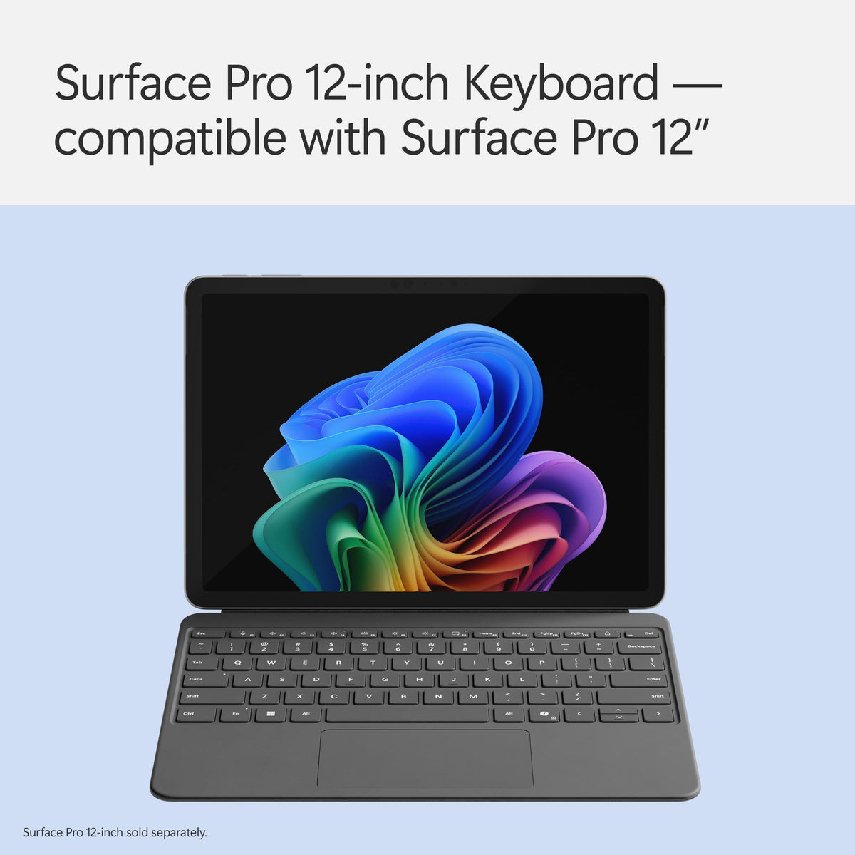 Microsoft Surface Pro Keyboard for Surface Pro 12" Device, Keyboard Only, Alcantara Material, Slate
