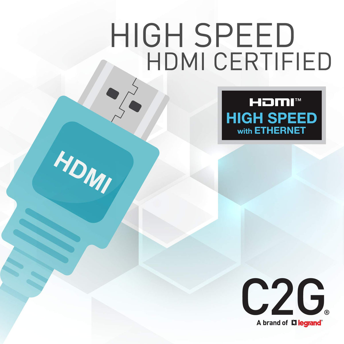 C2G HDMI Cable, 4K, High Speed HDMI Cable, Ethernet, 60Hz, 12 Feet (3.65 Meters), Black, Cables to Go 50185