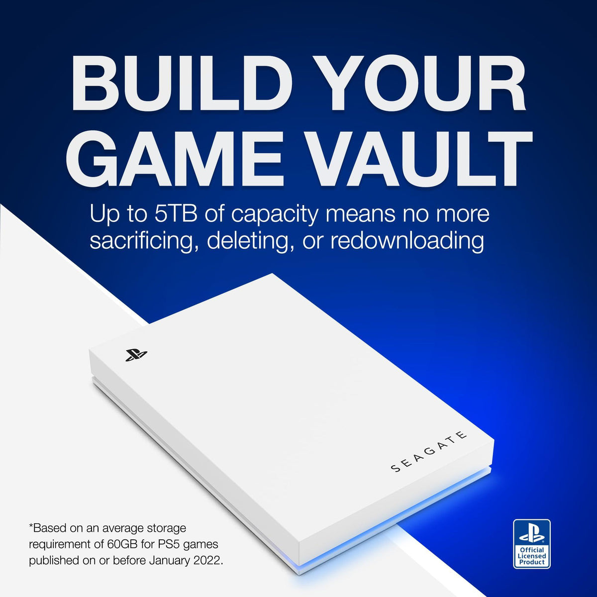Seagate Game Drive for PlayStation® Consoles 2 TB External Hard Drive - USB 3.2 Gen 1, Officially-Licensed (STLV2000101)