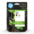 HP 63 Black/Tri-color Ink (2-pack) | Works with HP DeskJet 1112, 2130, 3630 Series; ENVY 4510, 4520 Series; OfficeJet 3830, 4650, 5200 Series | Eligible for Instant Ink | L0R46AN
