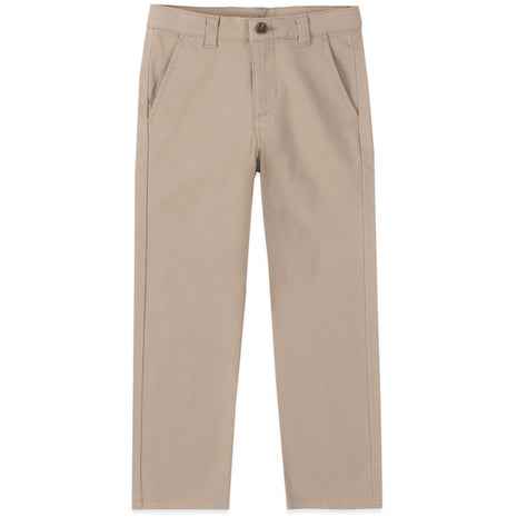 IZOD Big Boys School Uniform Flat Front Twill Pants, Khaki, 16