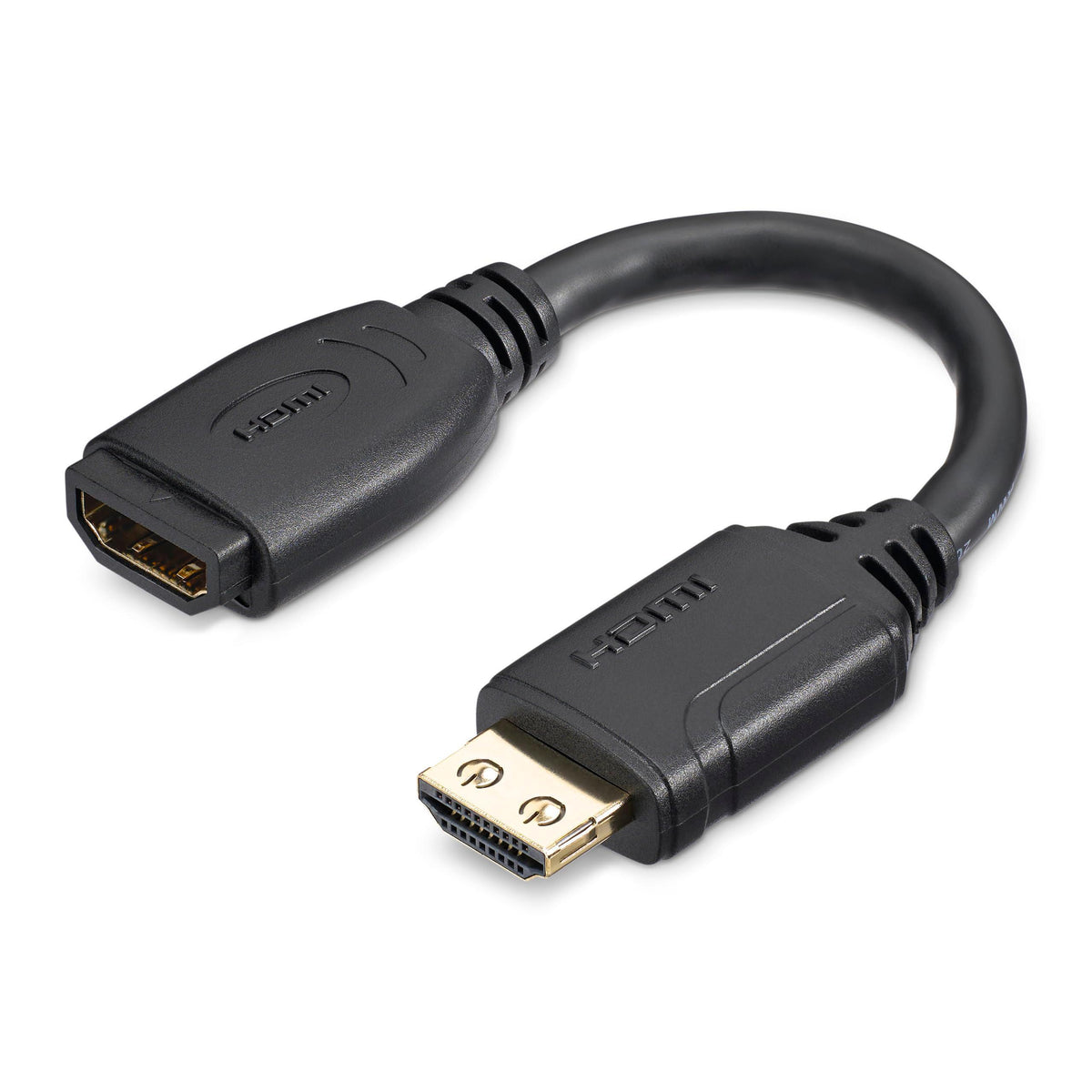 StarTech.com 6in High Speed HDMI Port Saver Cable with 4K 60Hz - Short HDMI 2.0 Male to Female Adapter Cable - Port Extender (HD2MF6INL)