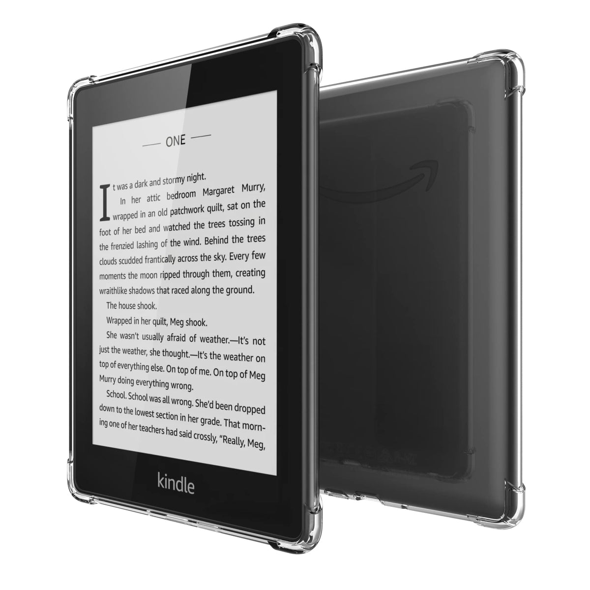 SFFINE Clear Case Compatible for 6.8" Kindle Paperwhite 11th Generation 2021 and Paperwhite Signature Edition,Thin Slim Lightweight Scratch Proof Silicone Rubber TPU Cover (Transparent)