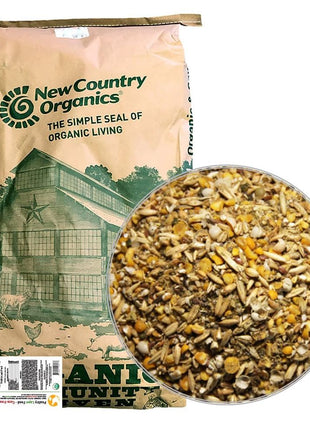 New Country Organics | Corn-Free Classic Layer Chicken Feed for Laying Hens | Corn-Free and Soy-Free | 17% Protein | Certified Organic and Non-GMO Chicken Food | 25lbs Bag