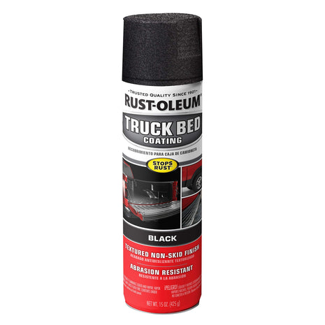 Rust-Oleum 248914 Automotive Truck Bed Coating Spray, 15 oz, Black