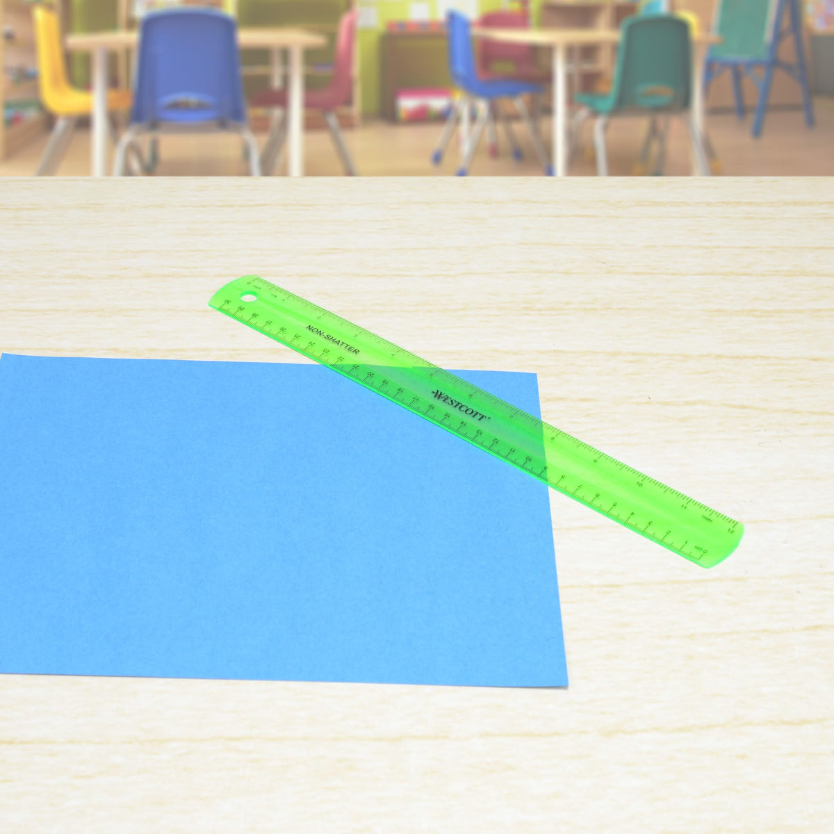 Westcott Shatterproof Ruler, 12-Inch, Green, 16012