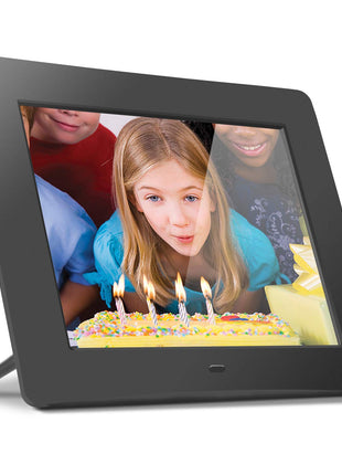 Aluratek 8" Digital Picture Frame w/Built-In Memory, USB/SD/SDHC Supported, Built-In Clock & Calendar, Auto On-Off (ADMPF108F)