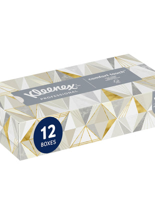 Kleenex Professional Facial Tissue, Bulk (03076), 2-Ply, White, Flat Boxed Format, Designed for Business, Convenience Size (125 Tissues/Box, 12 Boxes, 1,500 Sheets/Case)