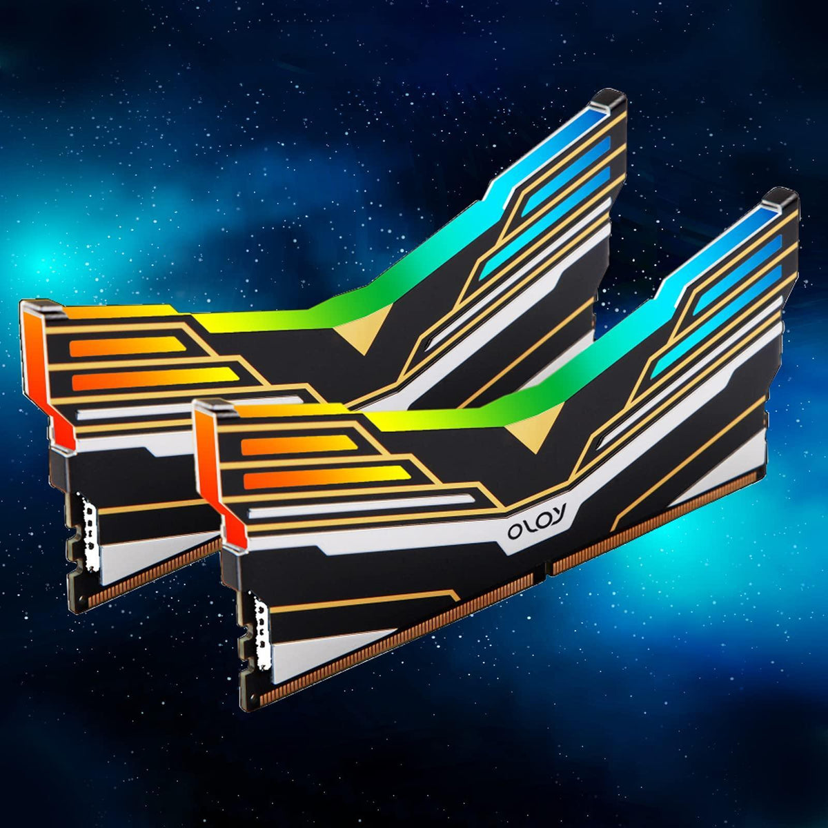 OLOy DDR4 RAM 16GB (2x8GB) Warhawk Aura Sync RGB 3600 MHz CL18 1.35V 288-Pin Desktop Gaming UDIMM (MD4U083618BEDA)
