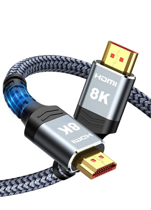 Highwings 8K@60 HDMI Cable 10FT/3M, 48Gbps 2.1 High Speed HDMI Braided Nylon 4K120 144Hz RTX 3090 eARC HDR10 4:4:4 HDCP 2.2&2.3 Compatible for PS5, PS4, UHD TV and PC