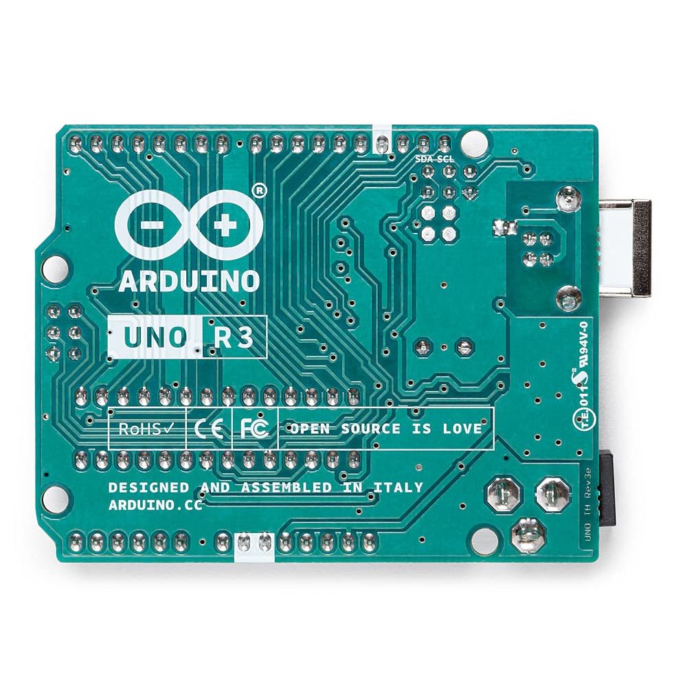 Arduino Uno REV3 [A000066] – ATmega328P Microcontroller, 16MHz, 14 Digital I/O Pins, 6 Analog Inputs, 32KB Flash, USB Connectivity, Compatible with Arduino IDE for DIY Projects and Prototyping