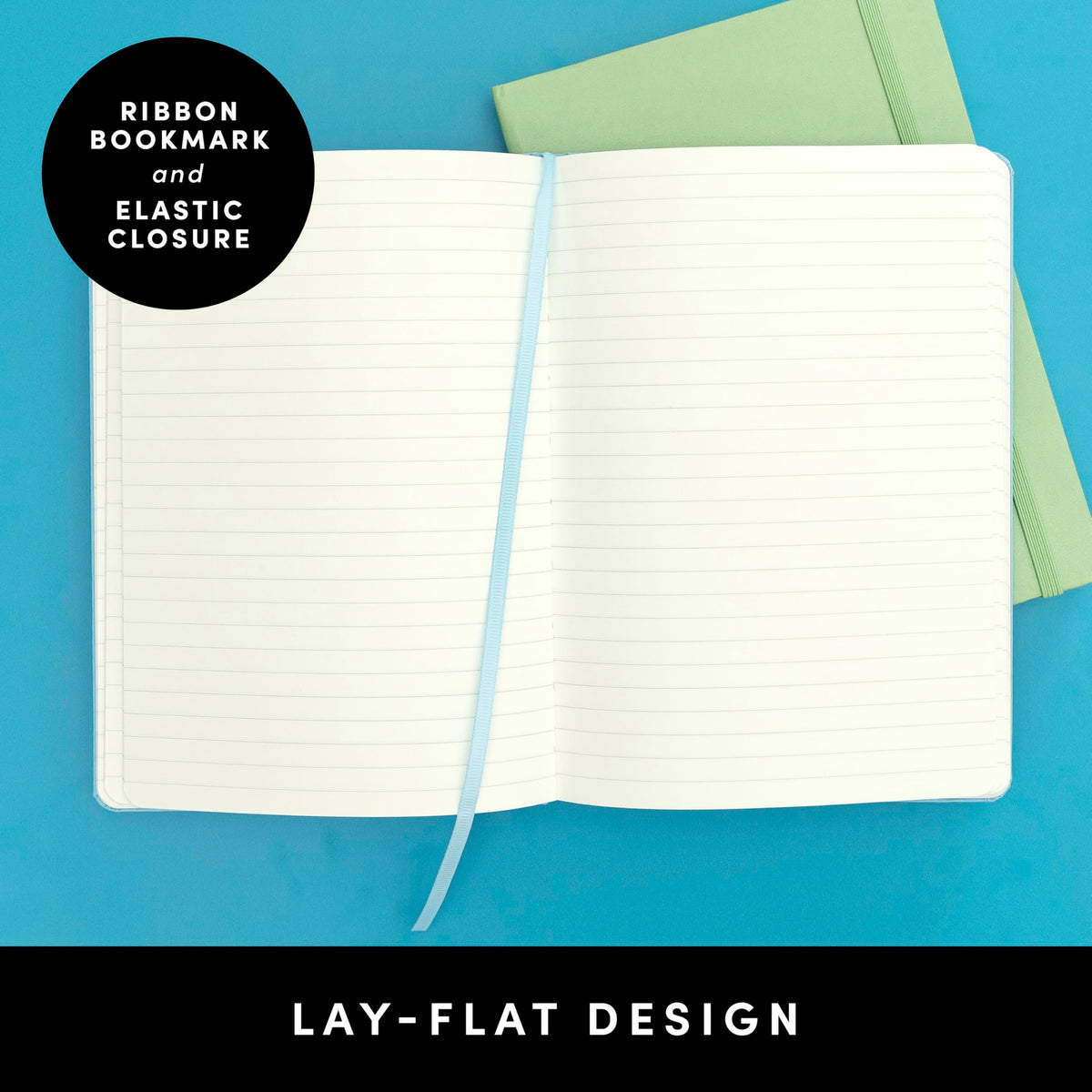 PAPERAGE Lined Journal Notebook, (Black), 160 Pages, Medium 5.6 in x 8 in - 100 GSM Thick Paper – Hardcover Journaling Notebook for Work, School & Note Taking